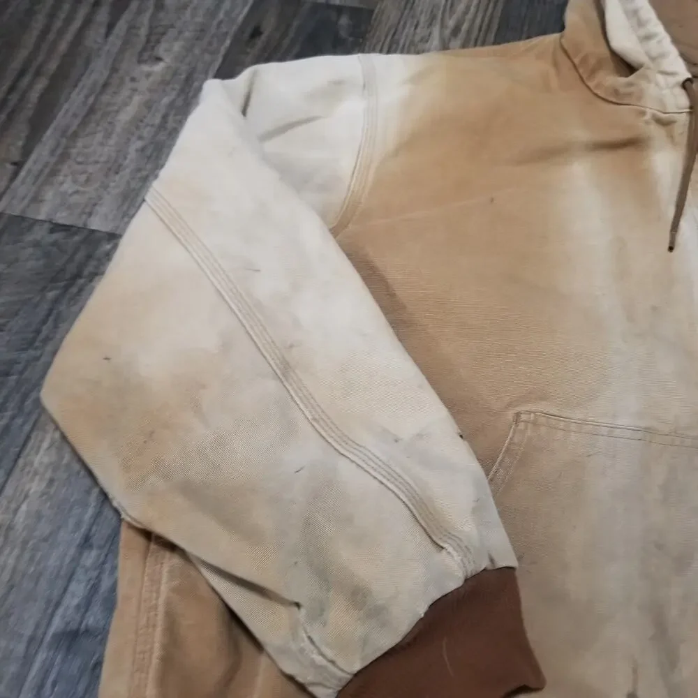Carhartt Jacket Adult 2XL Hardhats Union Labor Canvas J131 BRN USA Made‎ Faded